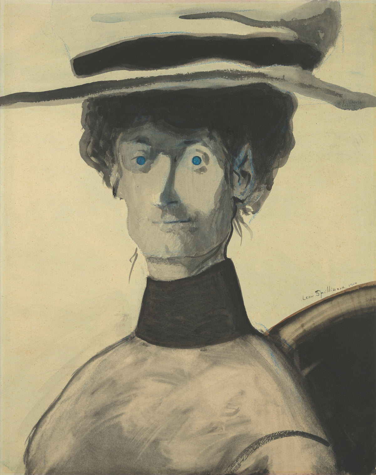 Léon Spilliaert — Vrouw met roze hoed | Symbolist Art Print