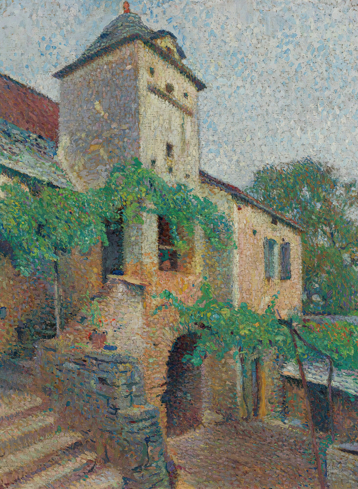 Henri Martin — Vue d’une ferme avec un pigeonnier | Pointillist Landscape Print