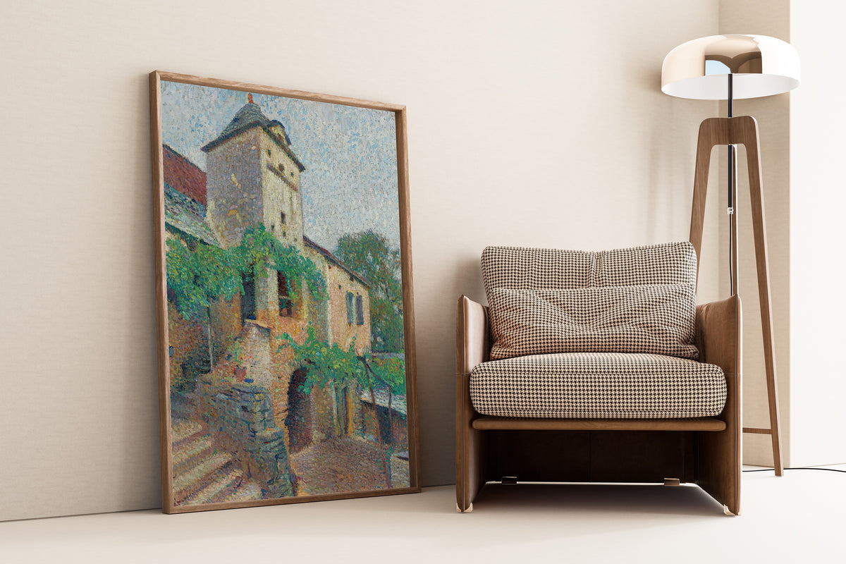 Henri Martin — Vue d’une ferme avec un pigeonnier | Pointillist Landscape Print