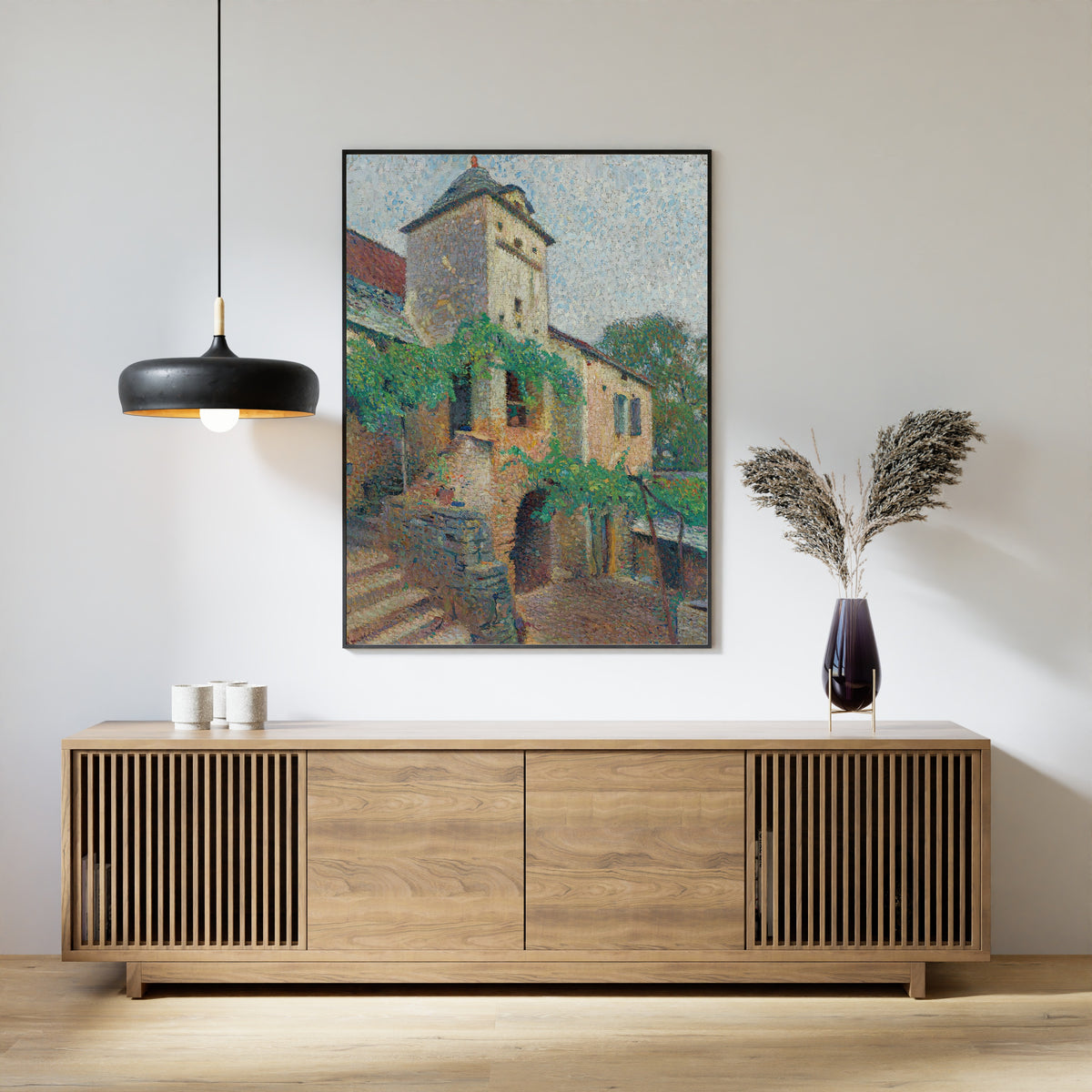 Henri Martin — Vue d’une ferme avec un pigeonnier | Pointillist Landscape Print