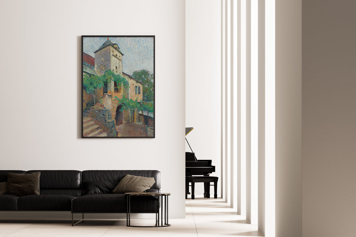 Henri Martin — Vue d’une ferme avec un pigeonnier | Pointillist Landscape Print