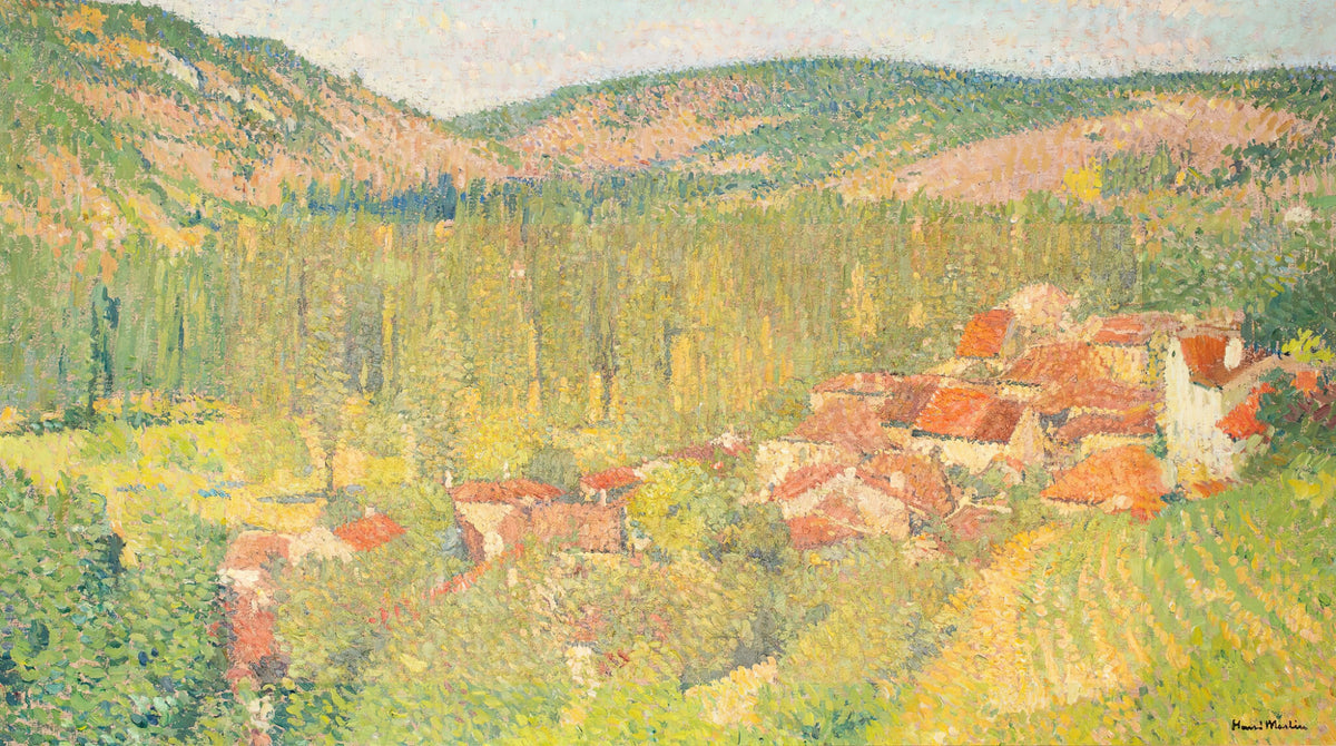 Henri Martin — Vue de Labastide-du-Vert (Red Roofs) | Pointillist Landscape Print