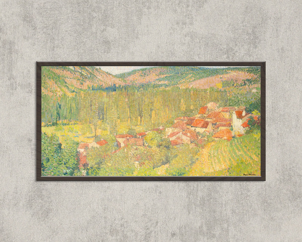 Henri Martin — Vue de Labastide-du-Vert (Red Roofs) | Pointillist Landscape Print