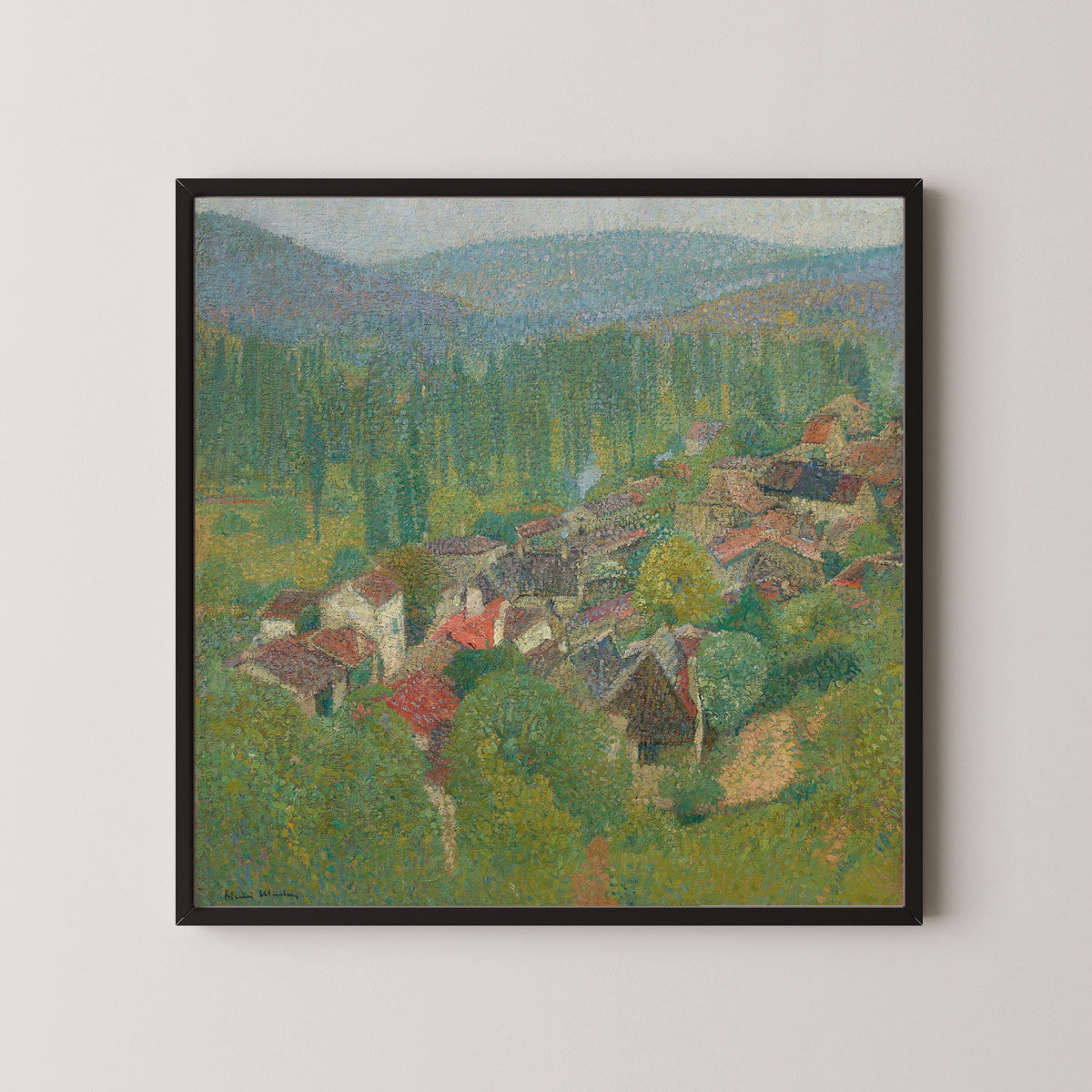 Henri Martin — Vue des toits de Labastide-du-Vert en été | Pointillist Landscape Print