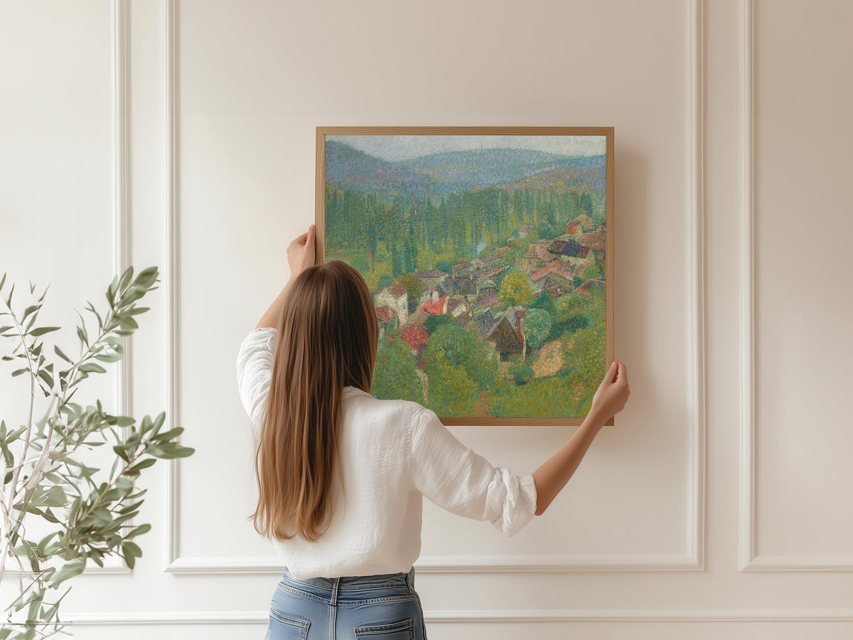 Henri Martin — Vue des toits de Labastide-du-Vert en été | Pointillist Landscape Print