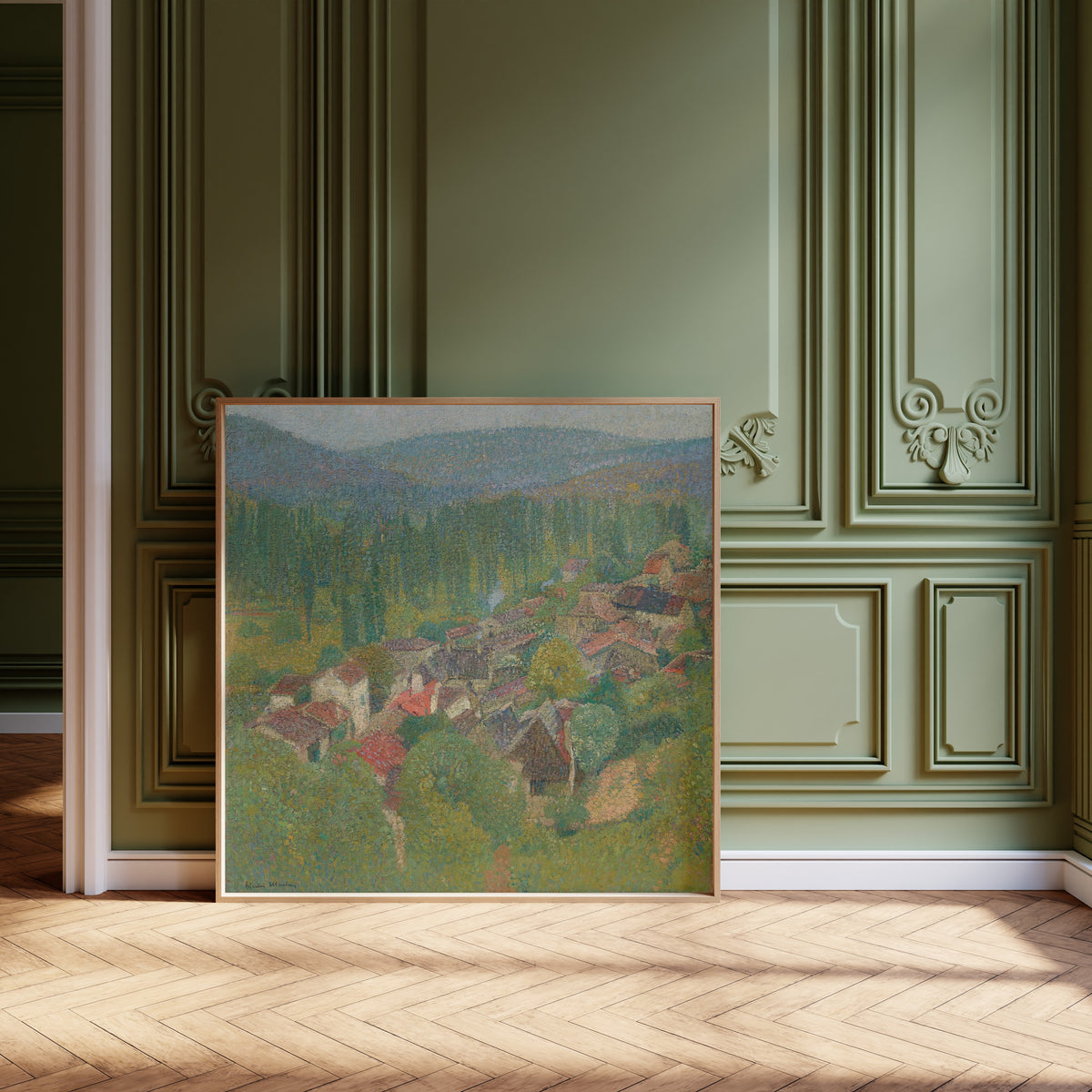 Henri Martin — Vue des toits de Labastide-du-Vert en été | Pointillist Landscape Print