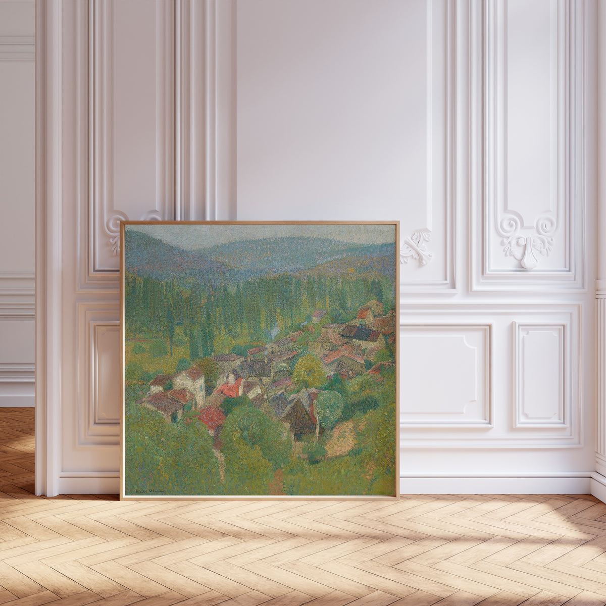 Henri Martin — Vue des toits de Labastide-du-Vert en été | Pointillist Landscape Print