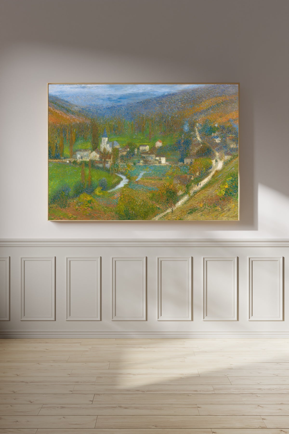 Henri Martin — Vue générale de Labastide-du-Vert du haut du parc de Marquayrol | Pointillist Landscape Print