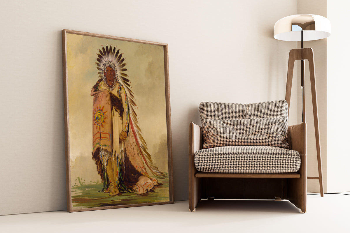 George Catlin — Wán-ee-ton, Chief of the Tribe | Western Art Print