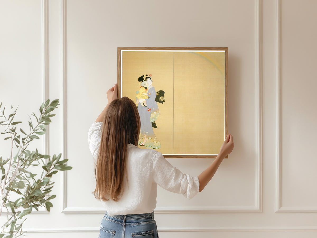Uemura Shōen — Watching the Rainbow (right panel) | Fine Art Print