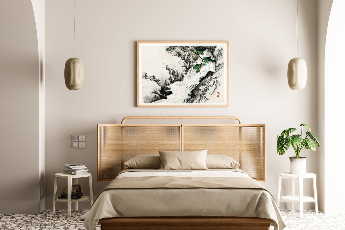 Kōno Bairei — Waterfall | Japanese Woodblock Print
