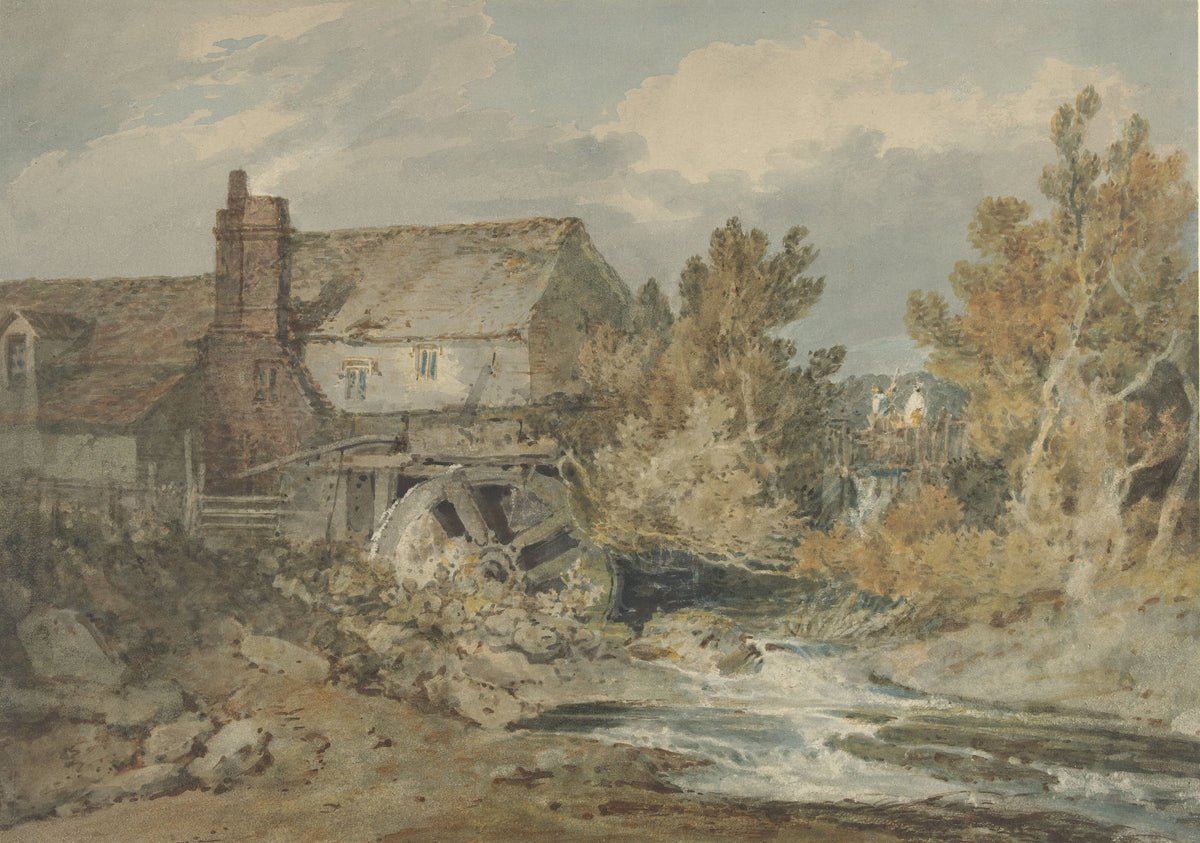 J.M.W. Turner — Watermill near a Flowing Brook | Landscape Fine Art Print