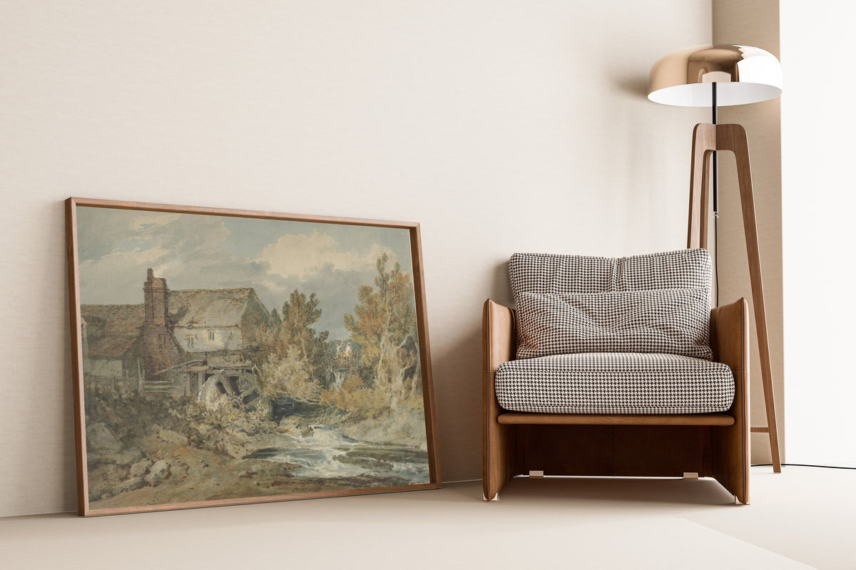 J.M.W. Turner — Watermill near a Flowing Brook | Landscape Fine Art Print