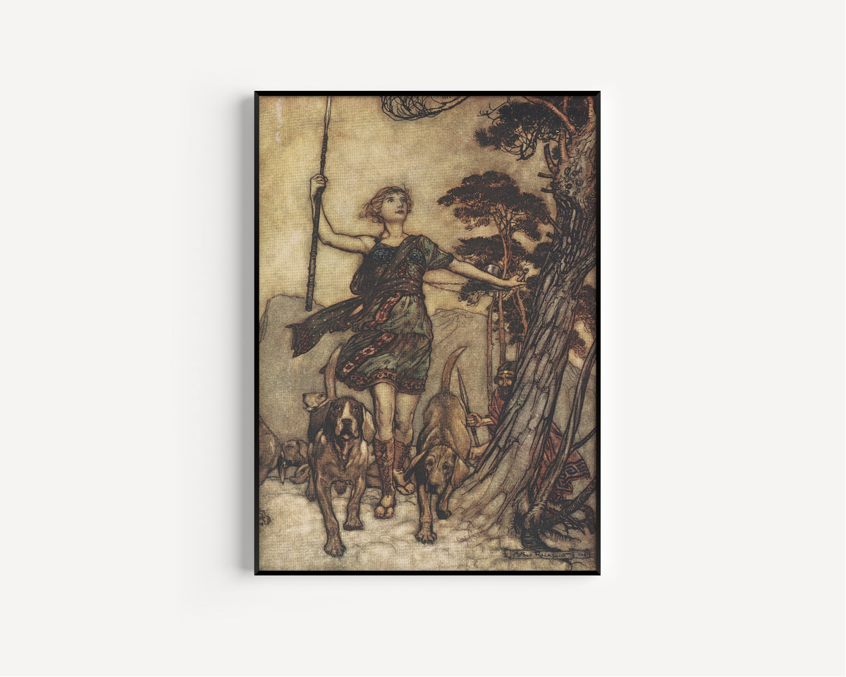 Arthur Rackham — We Will, Fair Queen, Up to the Mountain's Top | Shakespeare Illustration Print