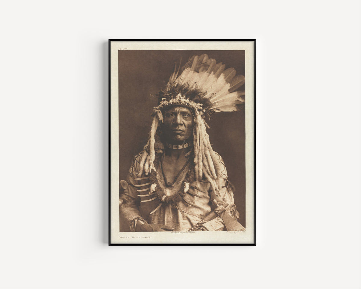Edward S. Curtis — Weasel Tail – Piegan | Vintage Photograph Print