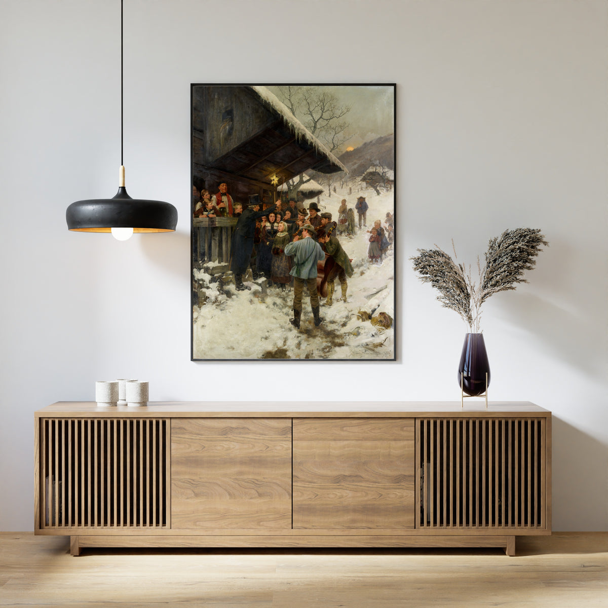 Hans Bachmann — Weihnachtssingen im Kanton Luzern (A Christmas Carol in Lucerne) | Christmas Art Print