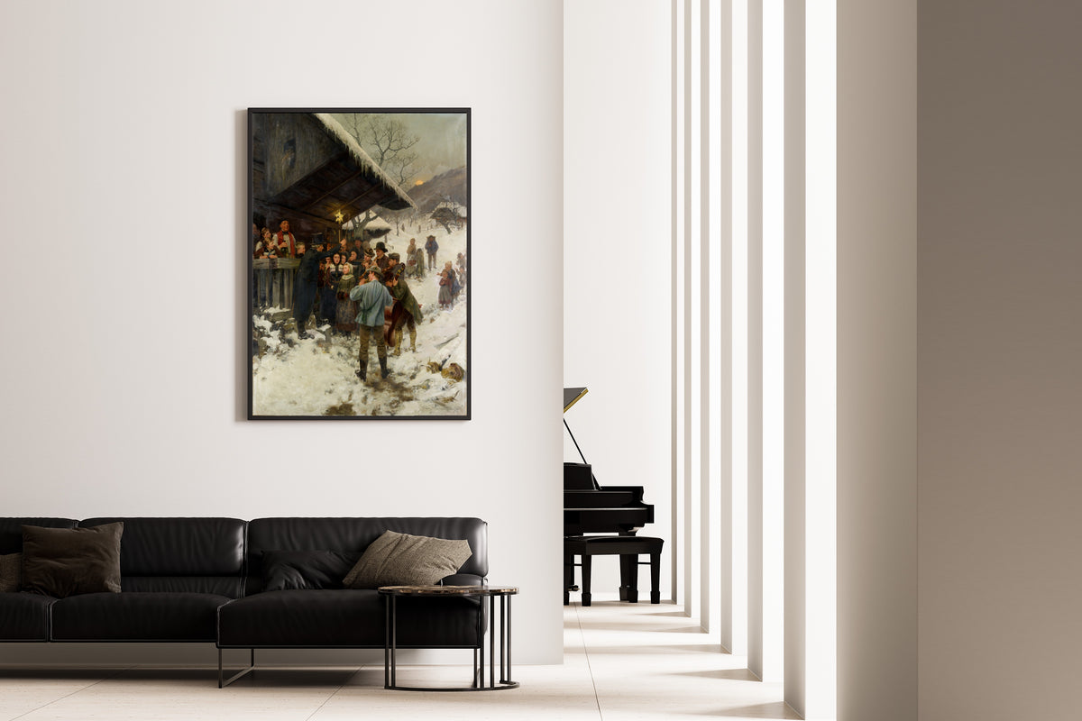 Hans Bachmann — Weihnachtssingen im Kanton Luzern (A Christmas Carol in Lucerne) | Christmas Art Print