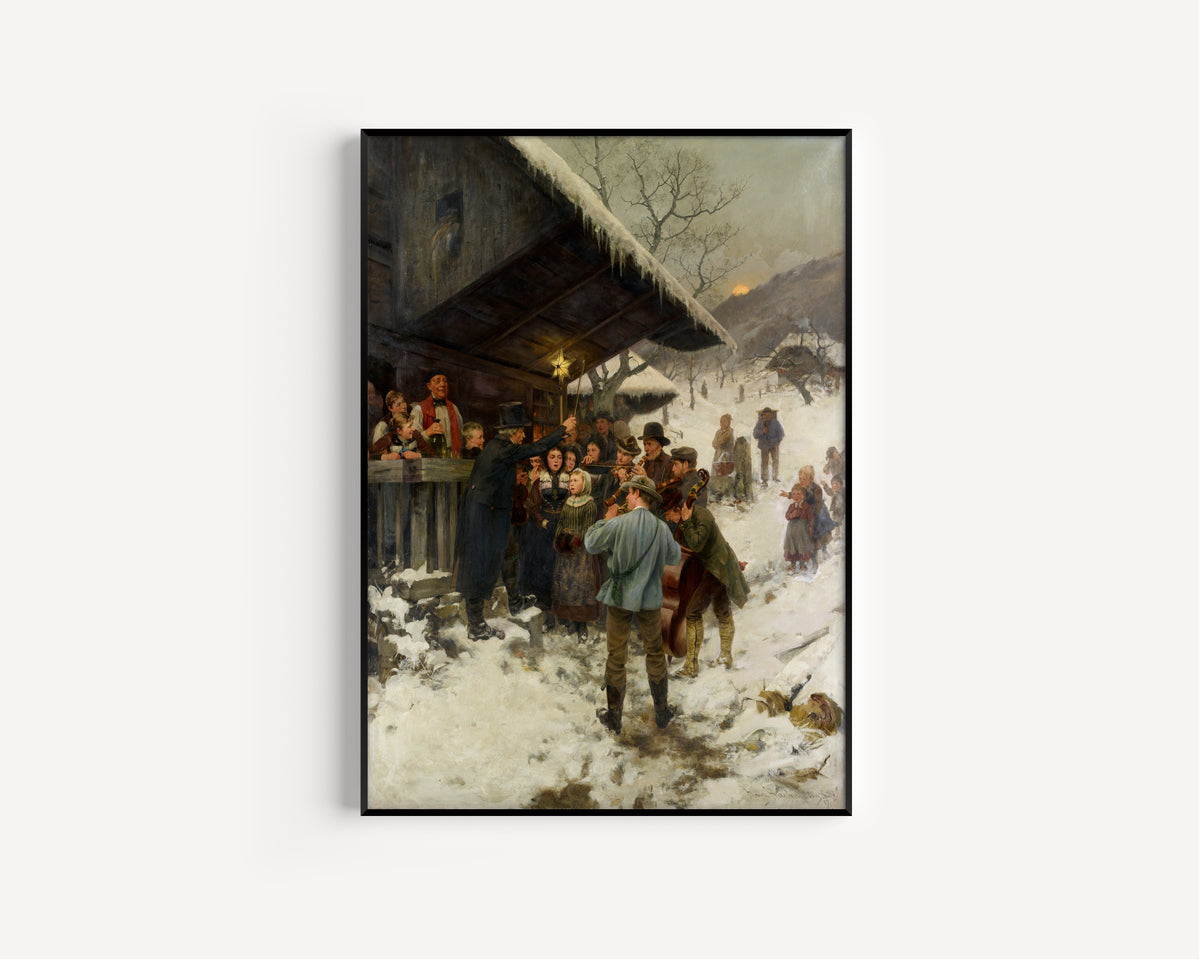 Hans Bachmann — Weihnachtssingen im Kanton Luzern (A Christmas Carol in Lucerne) | Christmas Art Print
