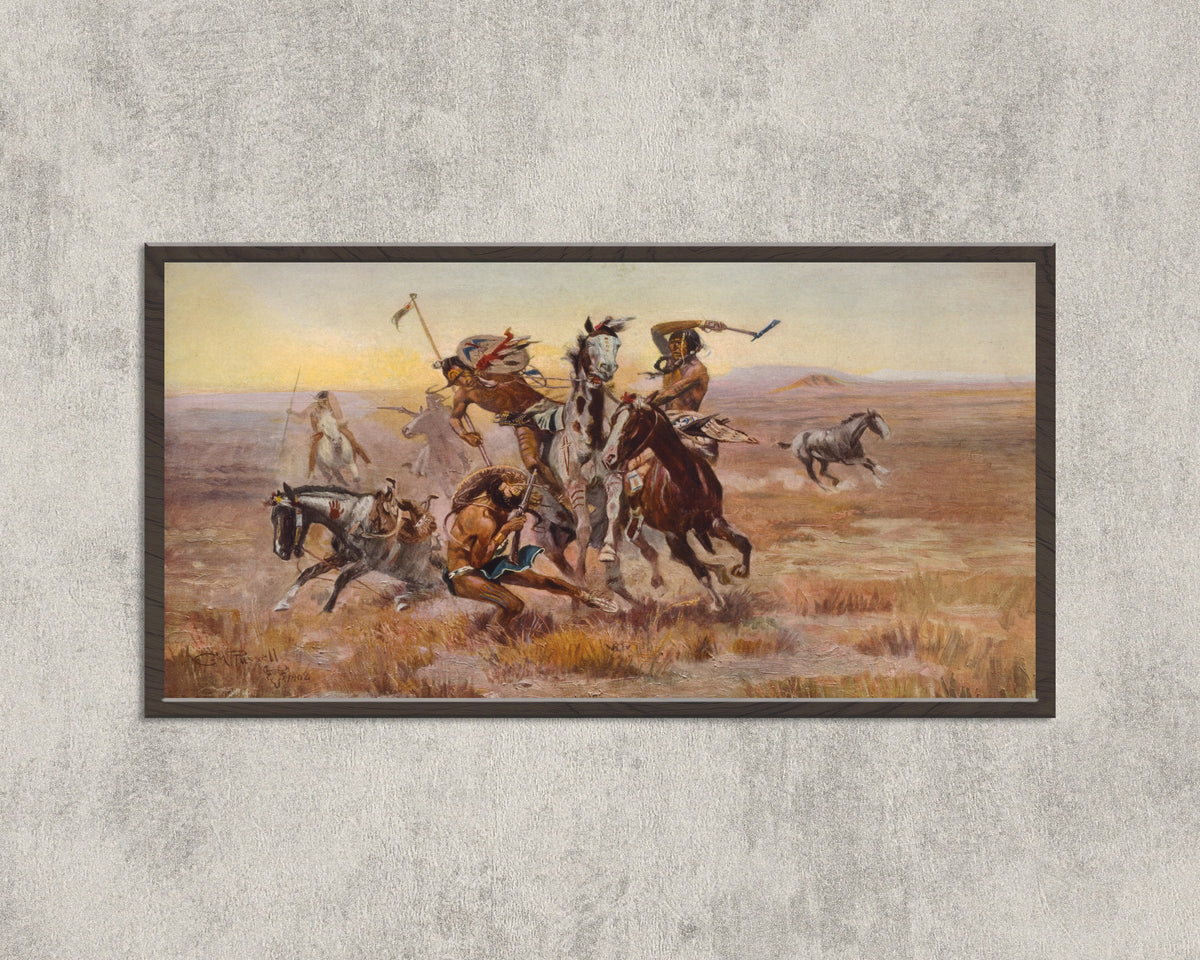 Charles M. Russell — When Sioux and Blackfeet Met | Western Art Print