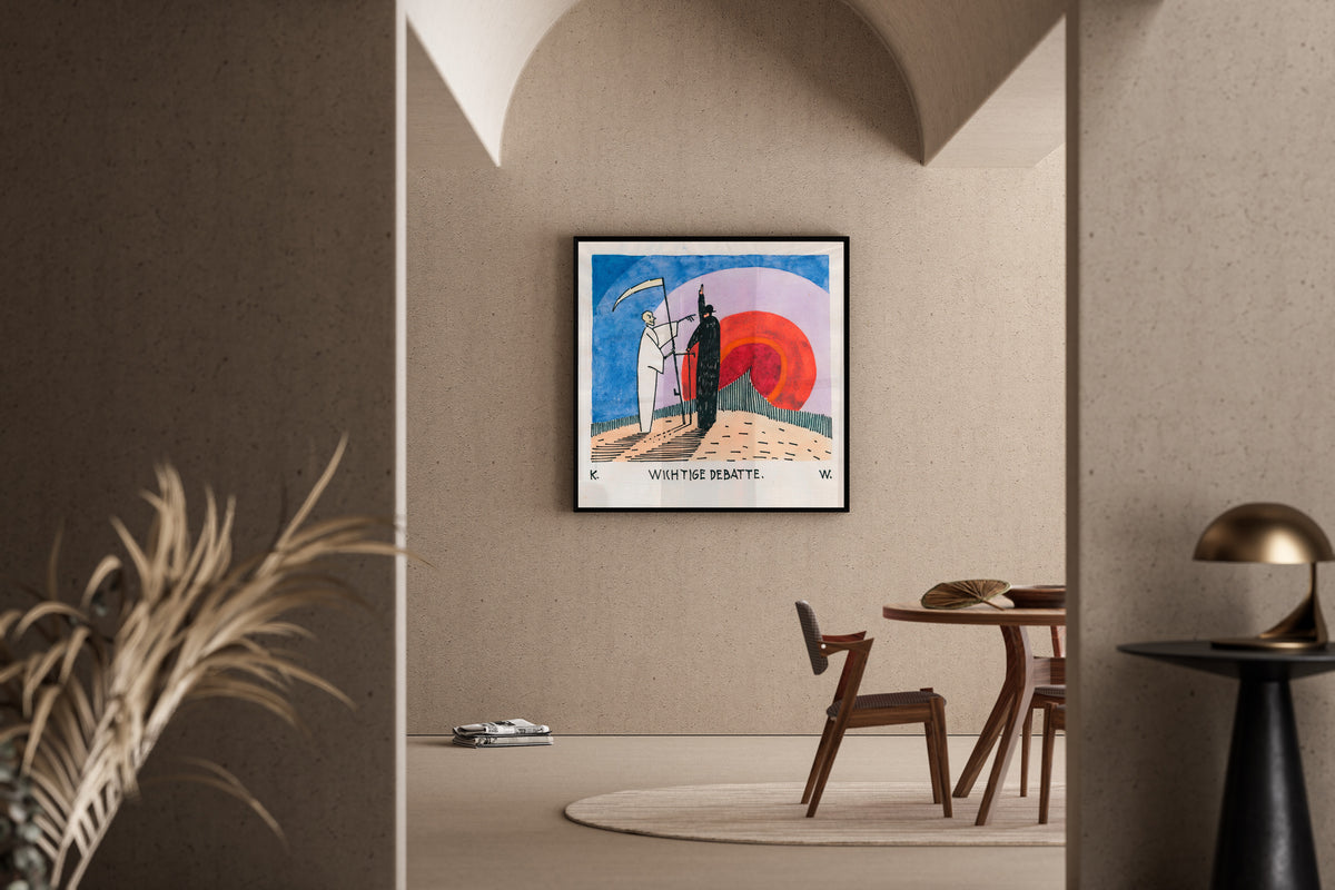 Karl Wiener — Wichtige Debatte (Important Debate) | Surreal Art Print