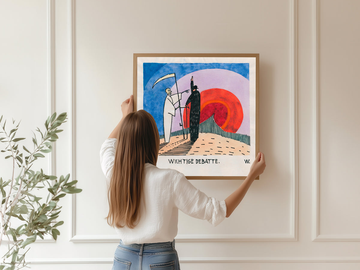 Karl Wiener — Wichtige Debatte (Important Debate) | Surreal Art Print