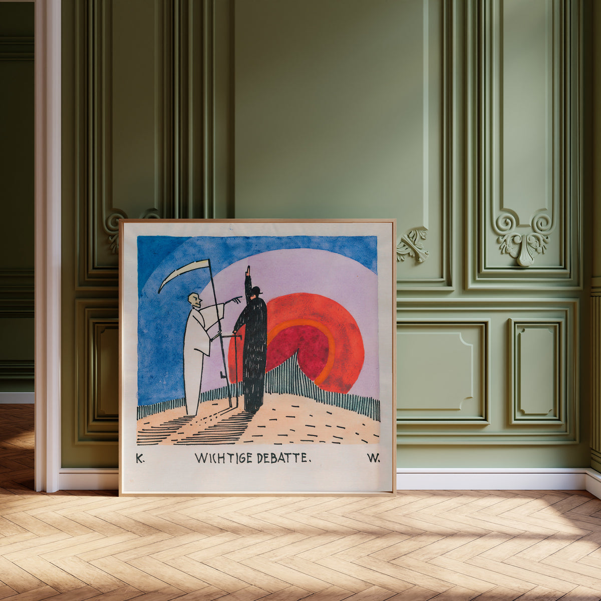 Karl Wiener — Wichtige Debatte (Important Debate) | Surreal Art Print
