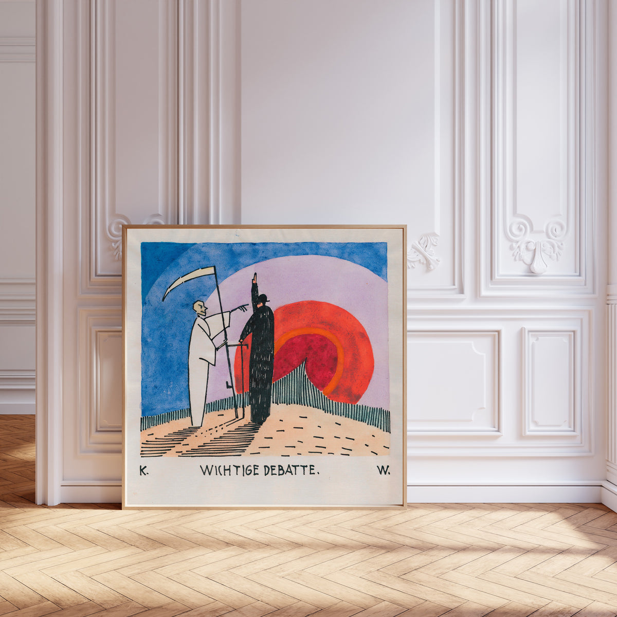 Karl Wiener — Wichtige Debatte (Important Debate) | Surreal Art Print
