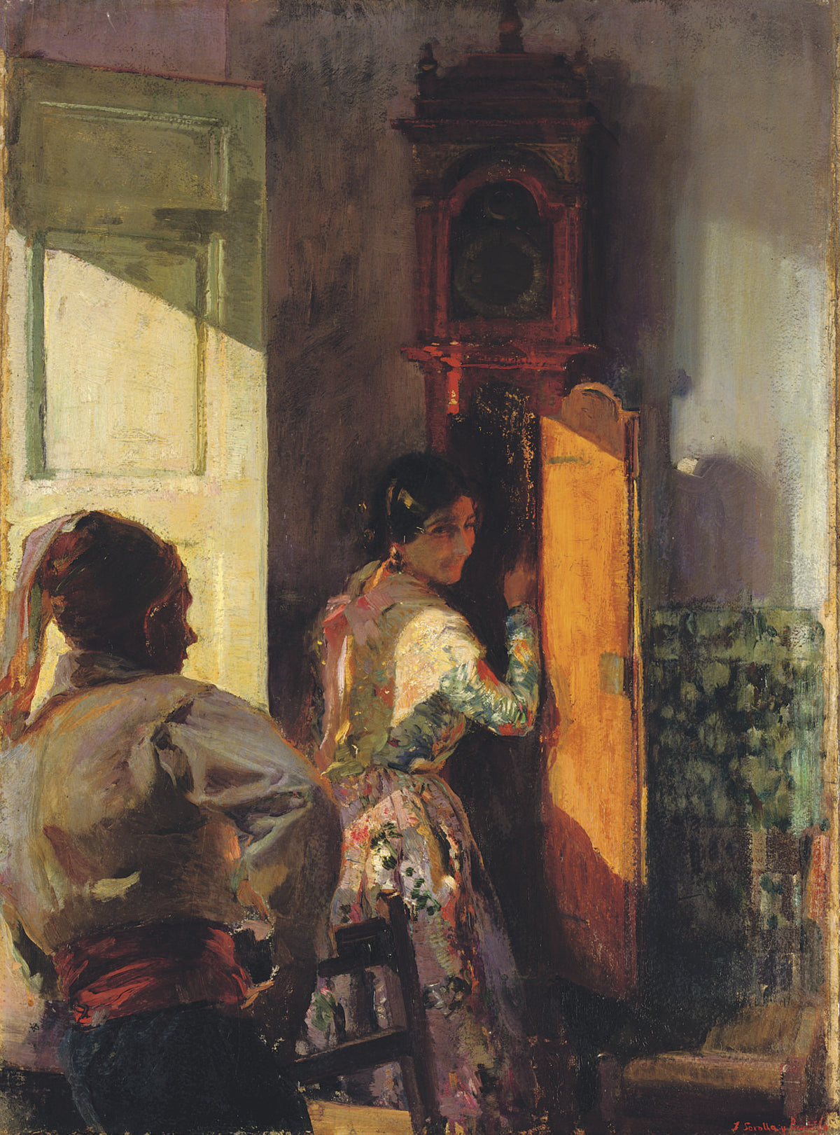 Joaquín Sorolla — Winding the Clock | Fine Art Print