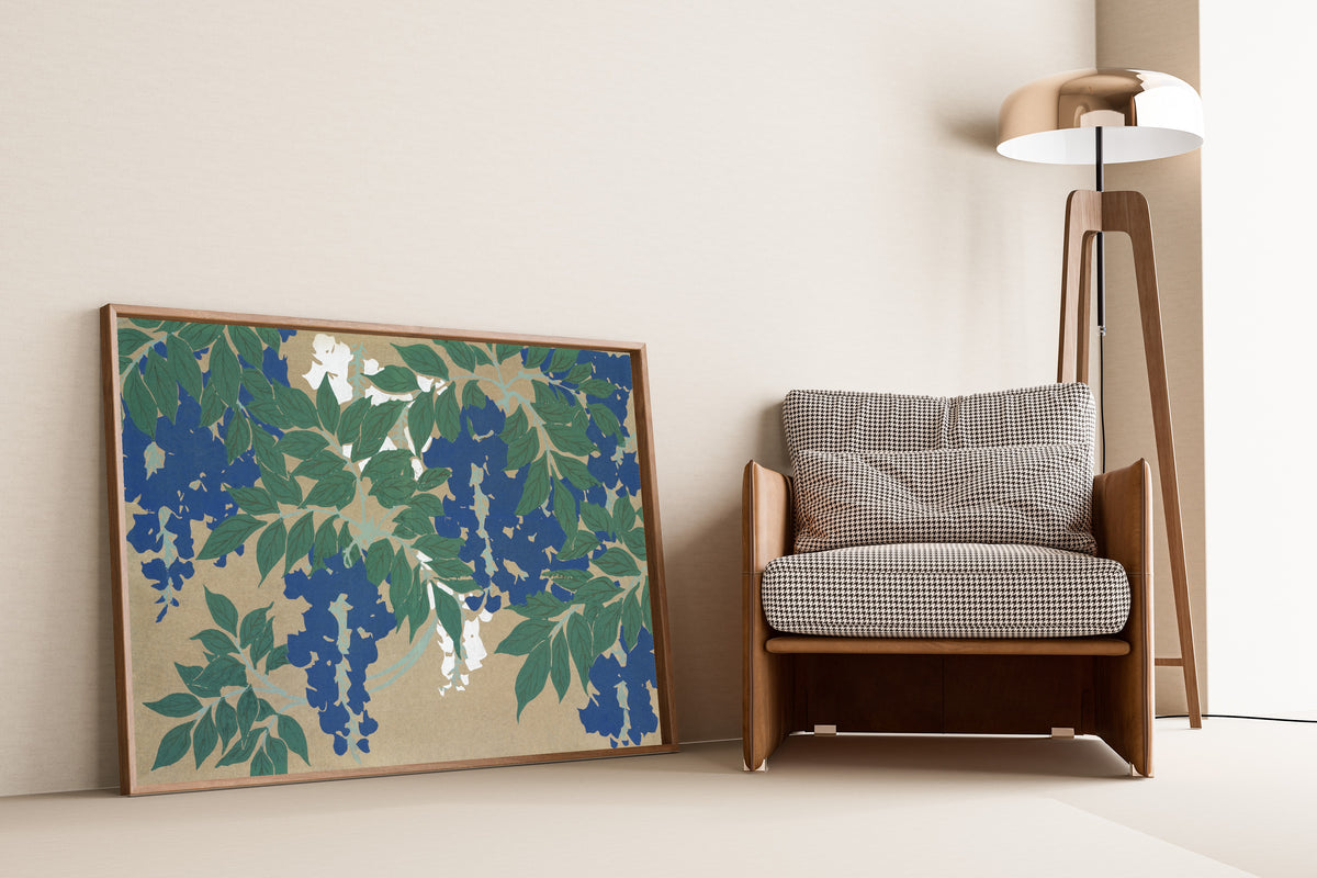Kamisaka Sekka — Wisteria (Momoyogusa) | Japanese Woodblock Print