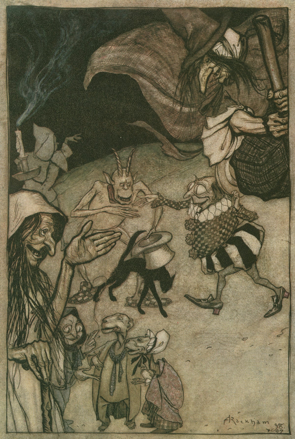 Arthur Rackham — Witches and Warlocks, Ghosts, Goblins and Ghouls | Fairy Tale Illustration Print