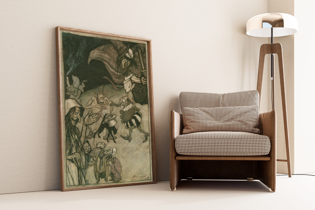 Arthur Rackham — Witches and Warlocks, Ghosts, Goblins and Ghouls | Fairy Tale Illustration Print