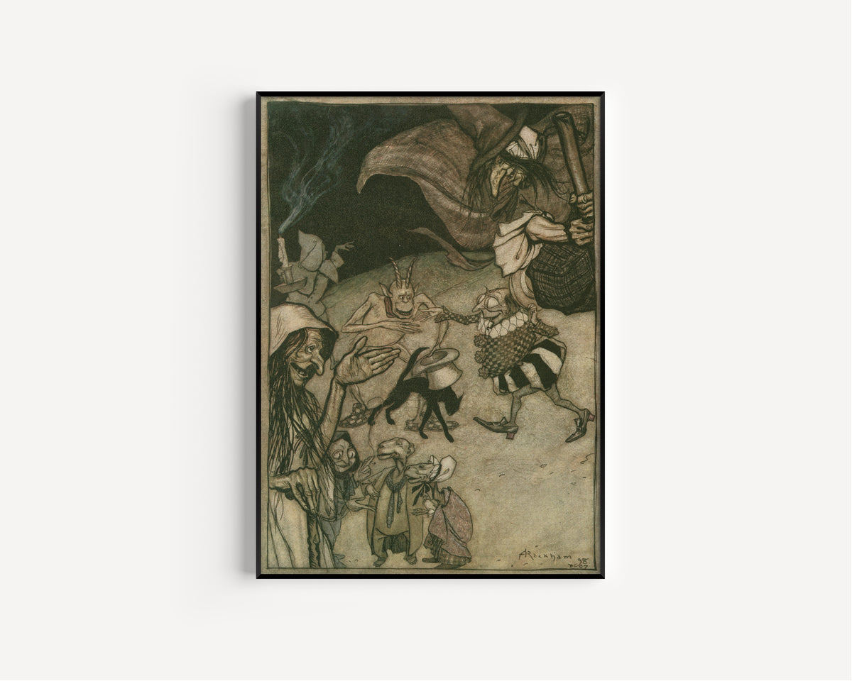 Arthur Rackham — Witches and Warlocks, Ghosts, Goblins and Ghouls | Fairy Tale Illustration Print
