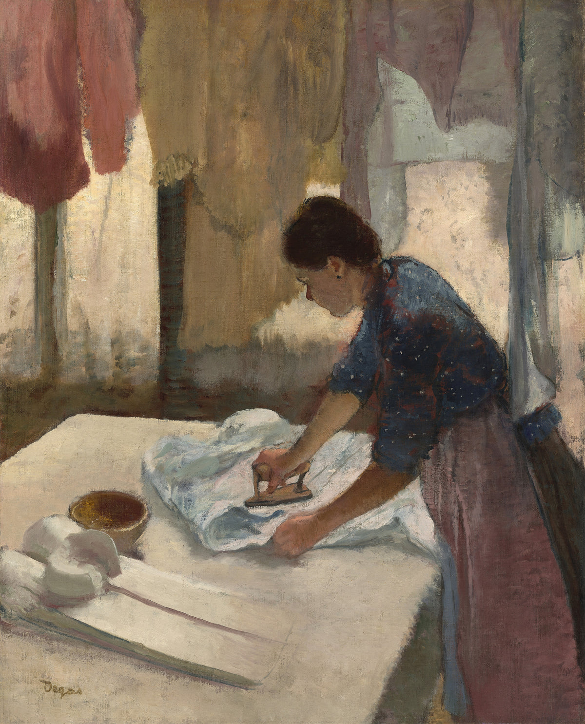 Edgar Degas — Woman Ironing in a Blue Blouse | Fine Art Print