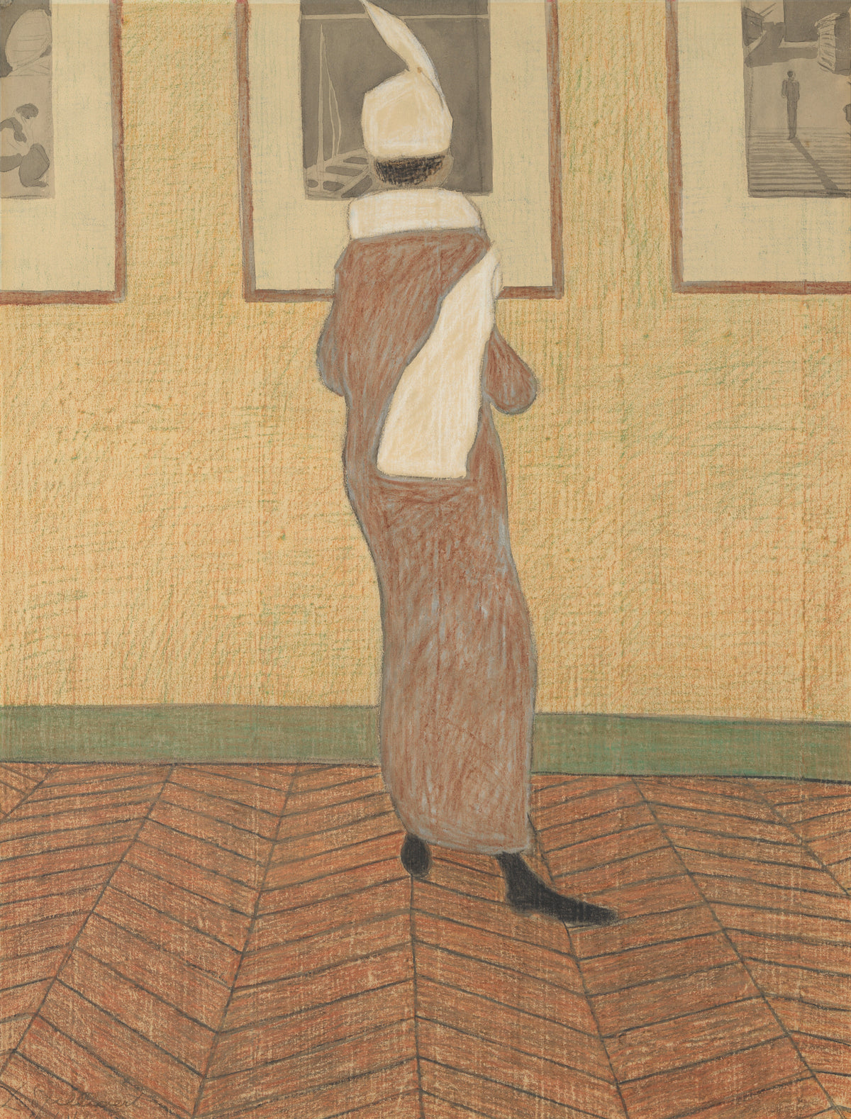Léon Spilliaert — Woman at an Exhibition | Symbolist Art Print