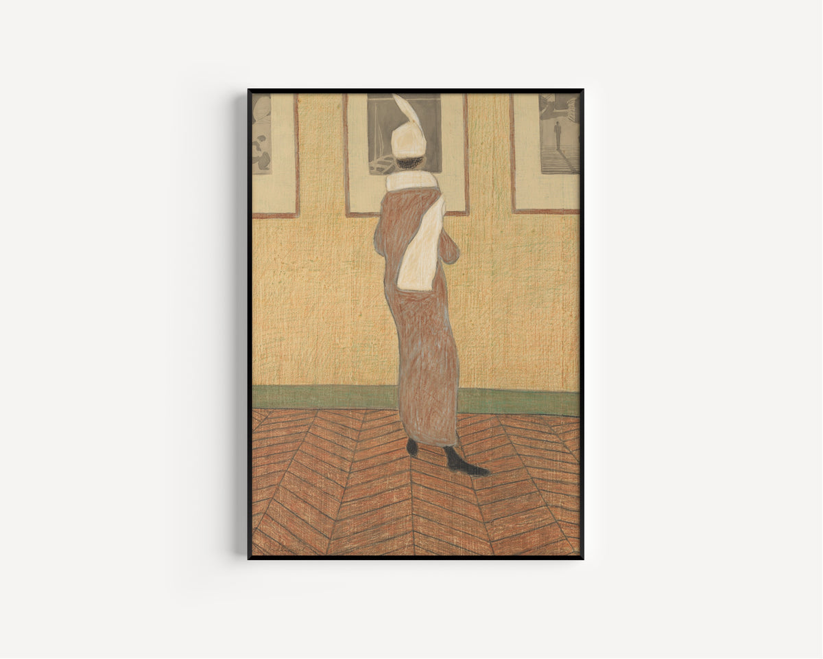 Léon Spilliaert — Woman at an Exhibition | Symbolist Art Print