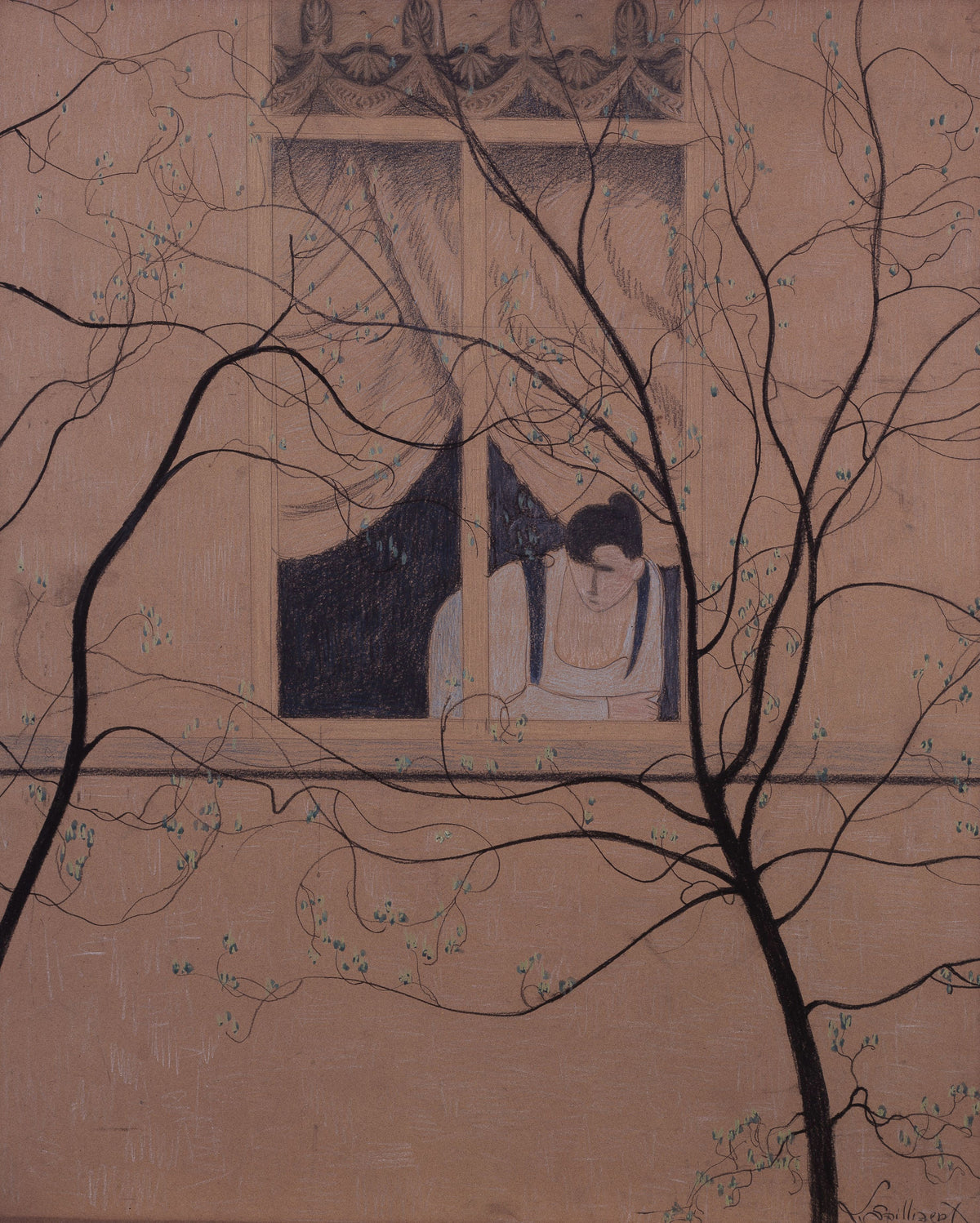 Léon Spilliaert — Woman at the Window | Symbolist Art Print