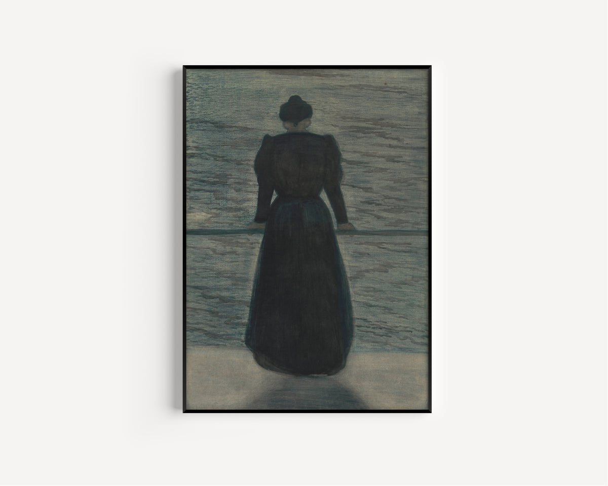 Léon Spilliaert — Woman by the Sea | Symbolist Art Print