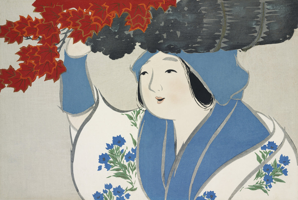 Kamisaka Sekka — Woman, from Momoyogusa | Japanese Woodblock Print