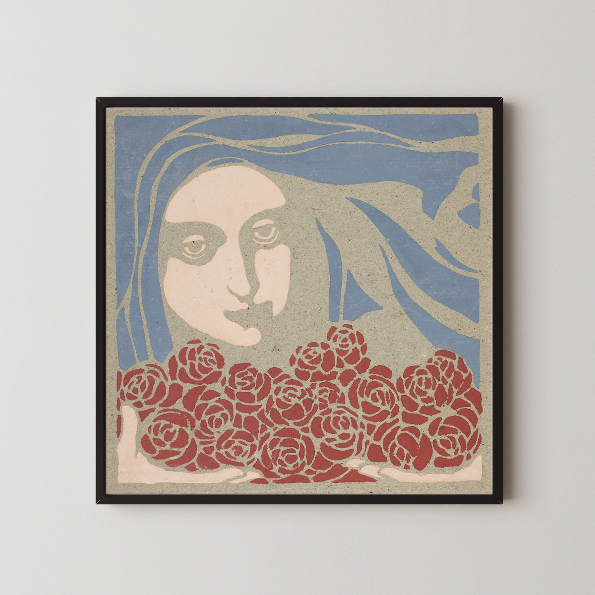 Koloman Moser — Woman's Head with Roses | Lithograph Print