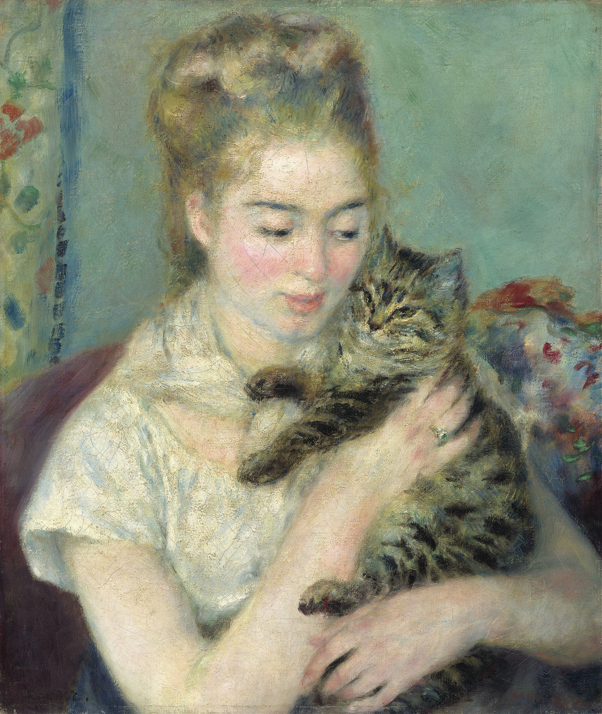 Pierre-Auguste Renoir — Woman with a Cat | Fine Art Print