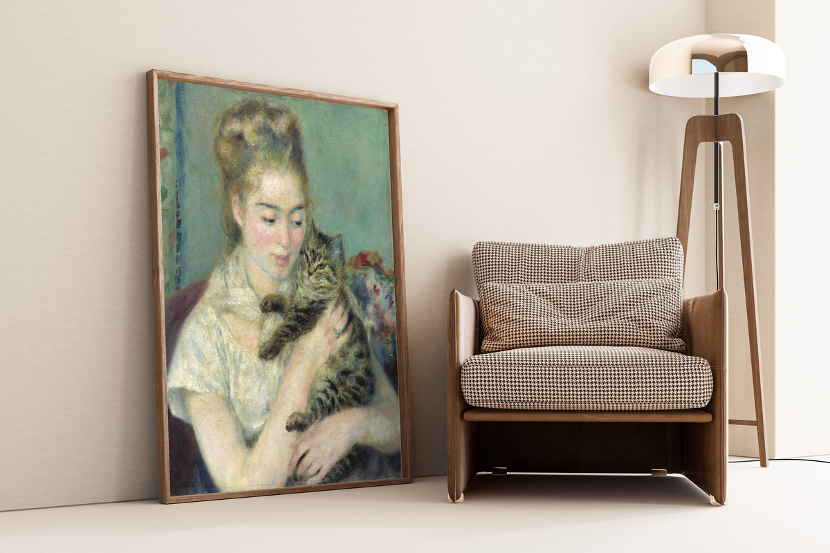 Pierre-Auguste Renoir — Woman with a Cat | Fine Art Print