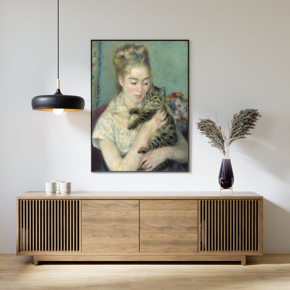 Pierre-Auguste Renoir — Woman with a Cat | Fine Art Print