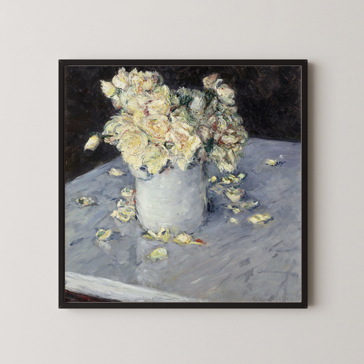 Gustave Caillebotte — Yellow Roses in a Vase | Fine Art Print