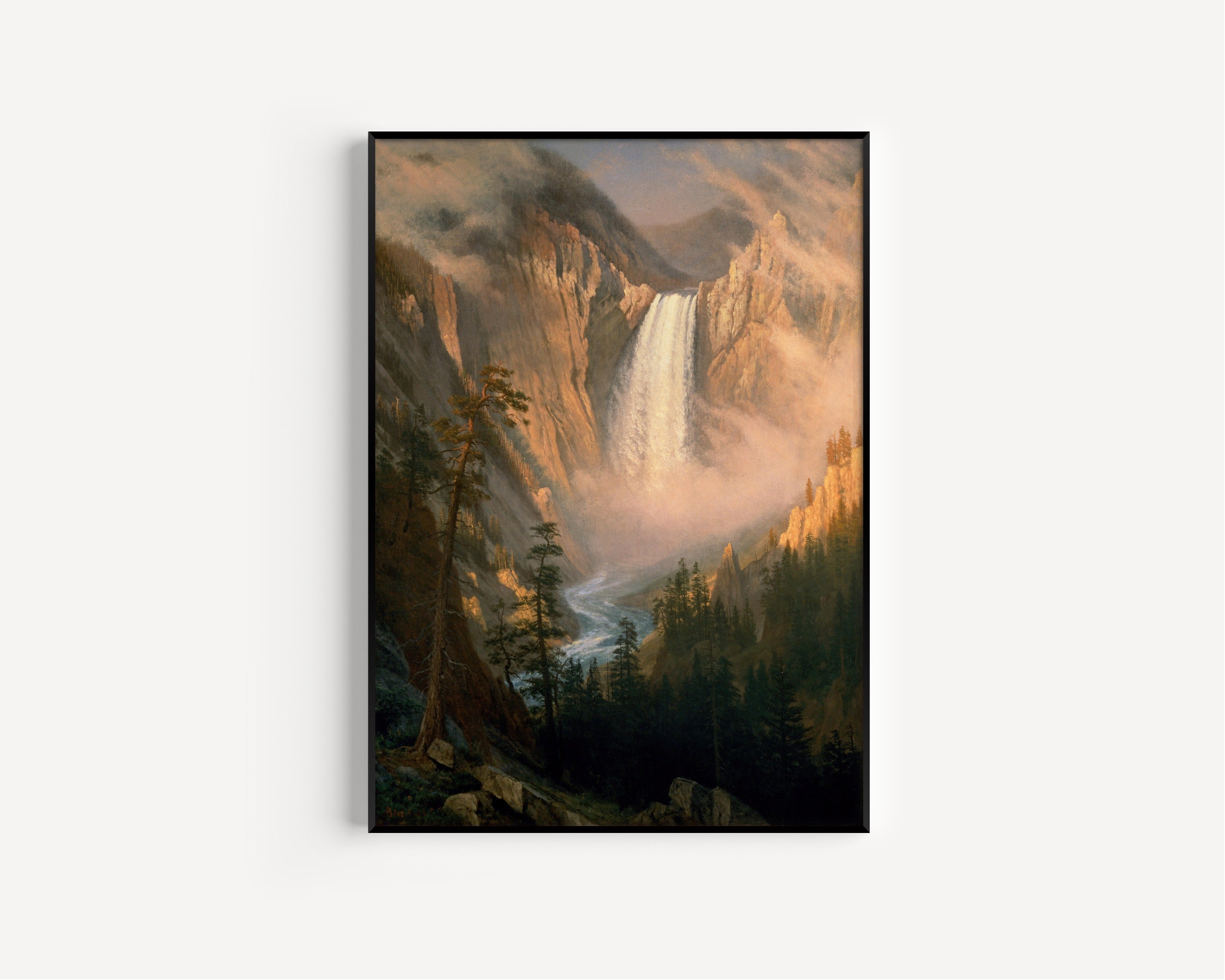 Albert Bierstadt — Yellowstone Falls | Landscape Fine Art Print