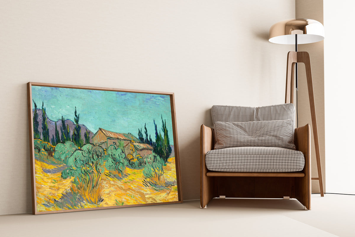 Vincent van Gogh — Huts surrounded by Olive Trees and Cypresses | Fine Art Print