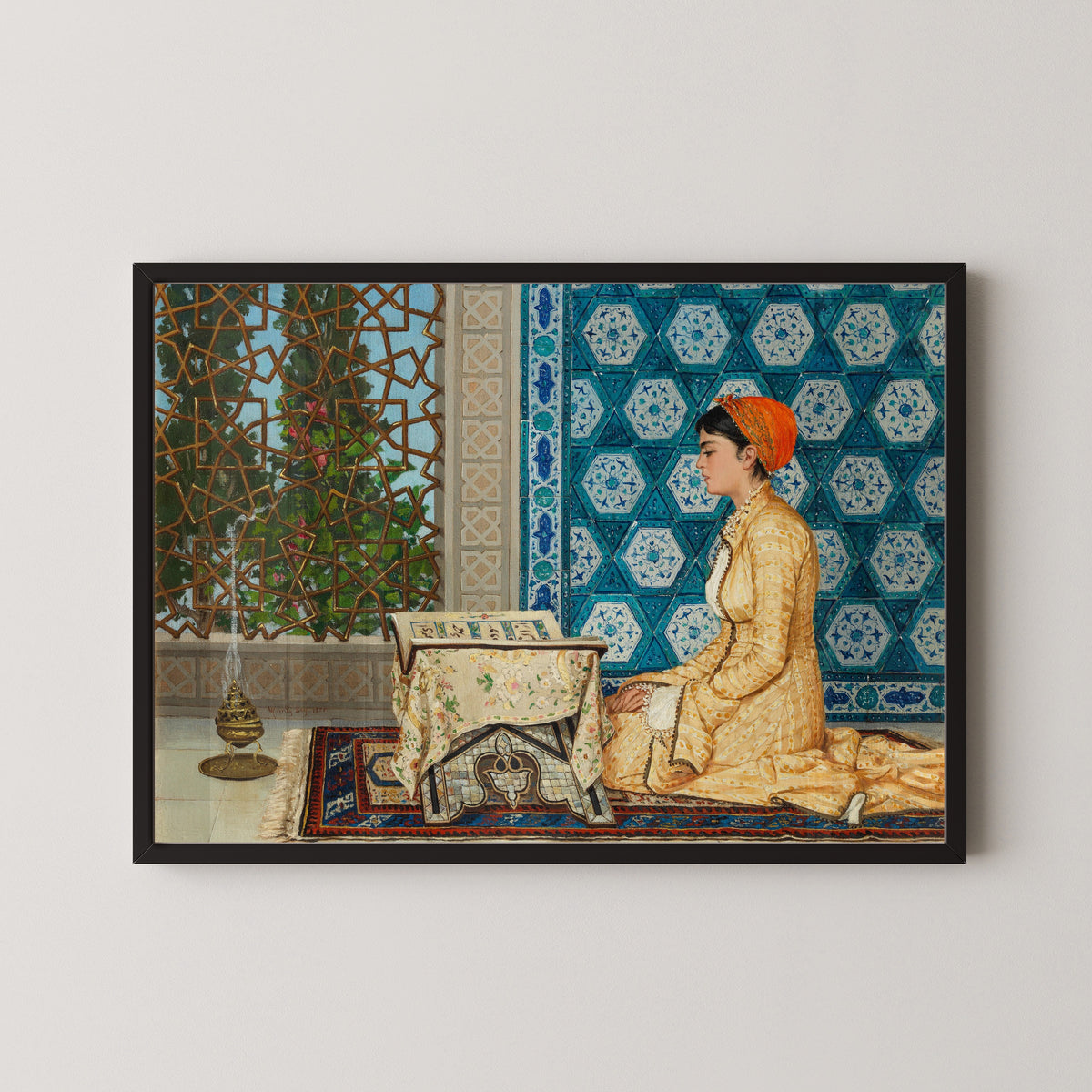 Osman Hamdi Bey — Young Girl Reciting the Quran | Fine Art Print