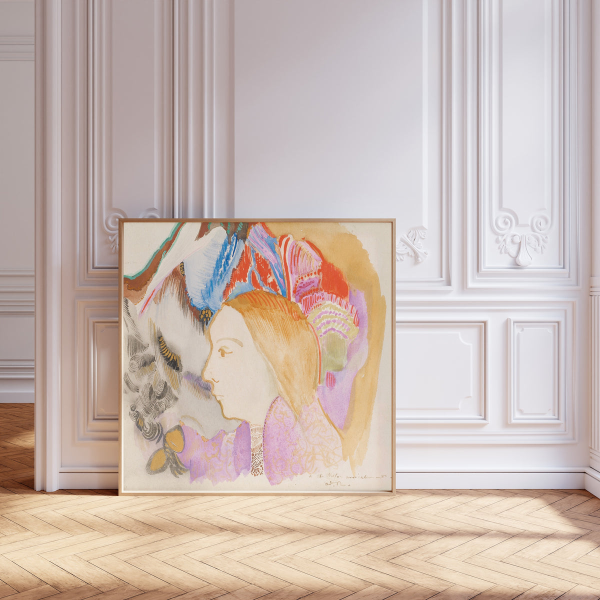 Odilon Redon — Young Girl and Flowers | Symbolist Art Print