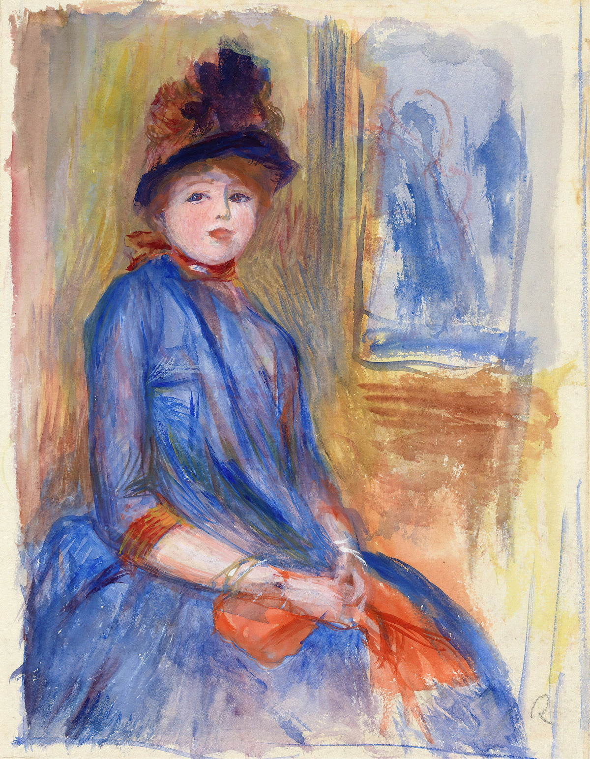 Pierre-Auguste Renoir — Young Girl in a Blue Dress | Fine Art Print