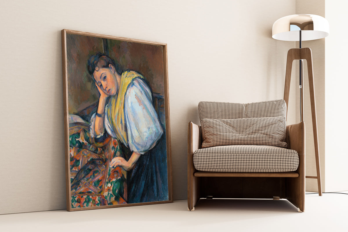 Paul Cezanne — Young Italian Woman at a Table | Fine Art Print