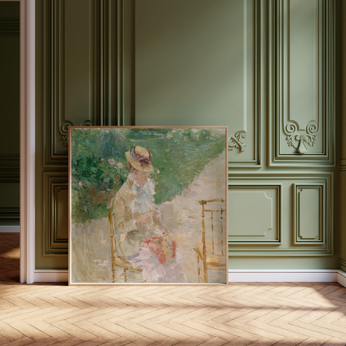 Berthe Morisot — Young Woman Knitting | Fine Art Print